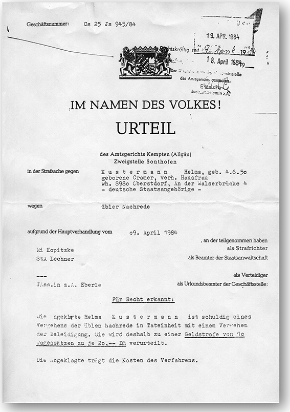 Üble Nachrede